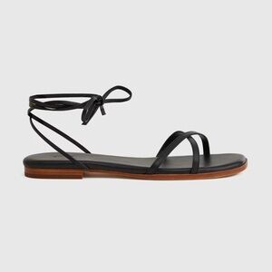 Quince Black Strappy Sandals